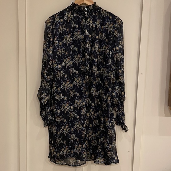 Code x Mode Nordstrom Navy Floral Dress M - Picture 5 of 8